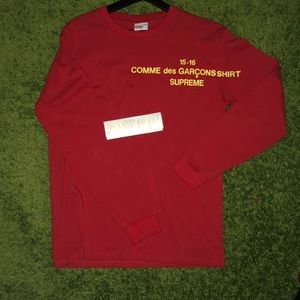 Supreme X comme des garçons Fw15 Red long sleeve